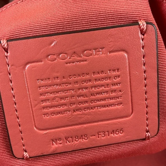 Coach Mini Emma Pink Coral Leather Satchel and Wallet Set - Picture 10 of 14
